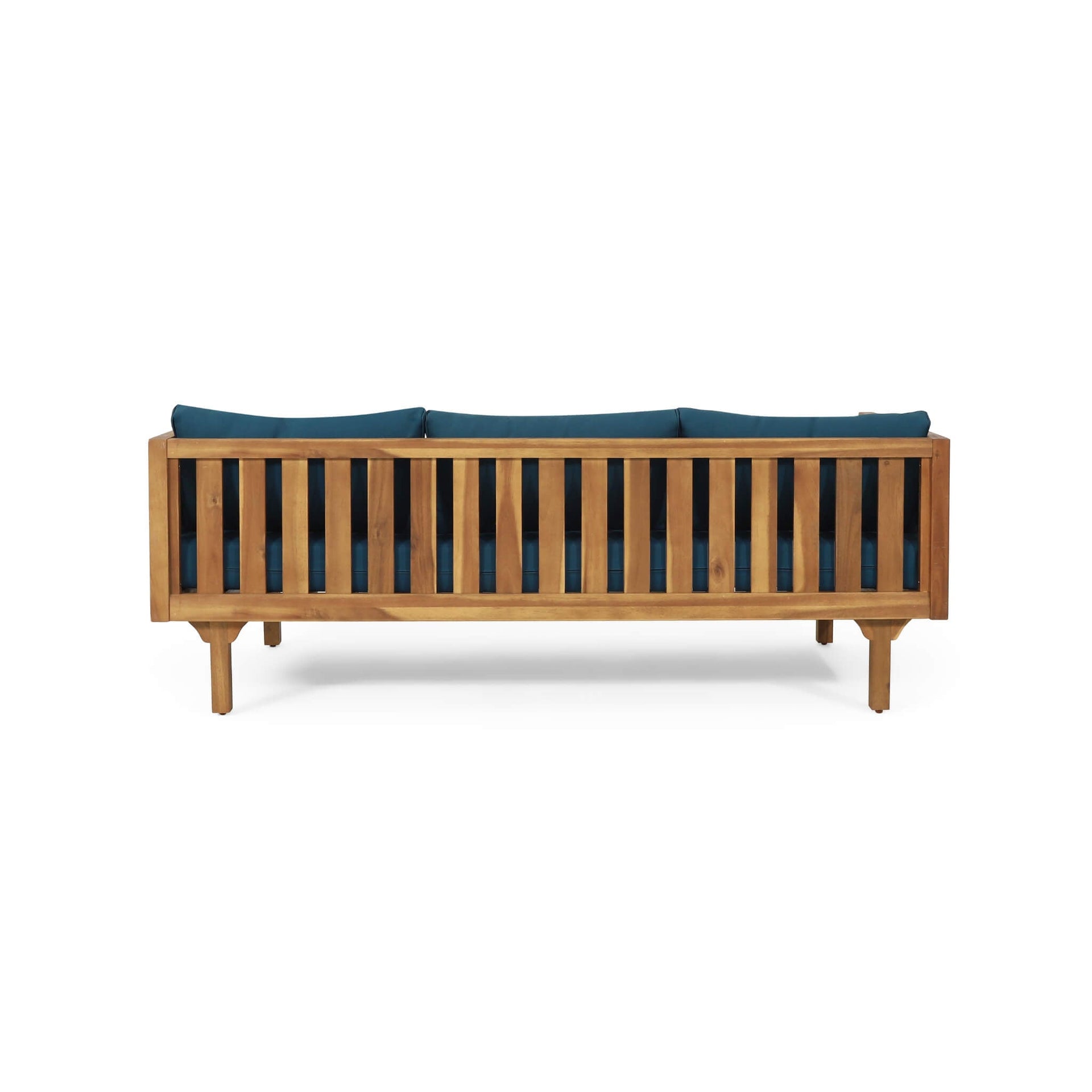 3-Seater Acacia Wood Daybed Sofa With Water-Resistant Cushions (SAK65773)