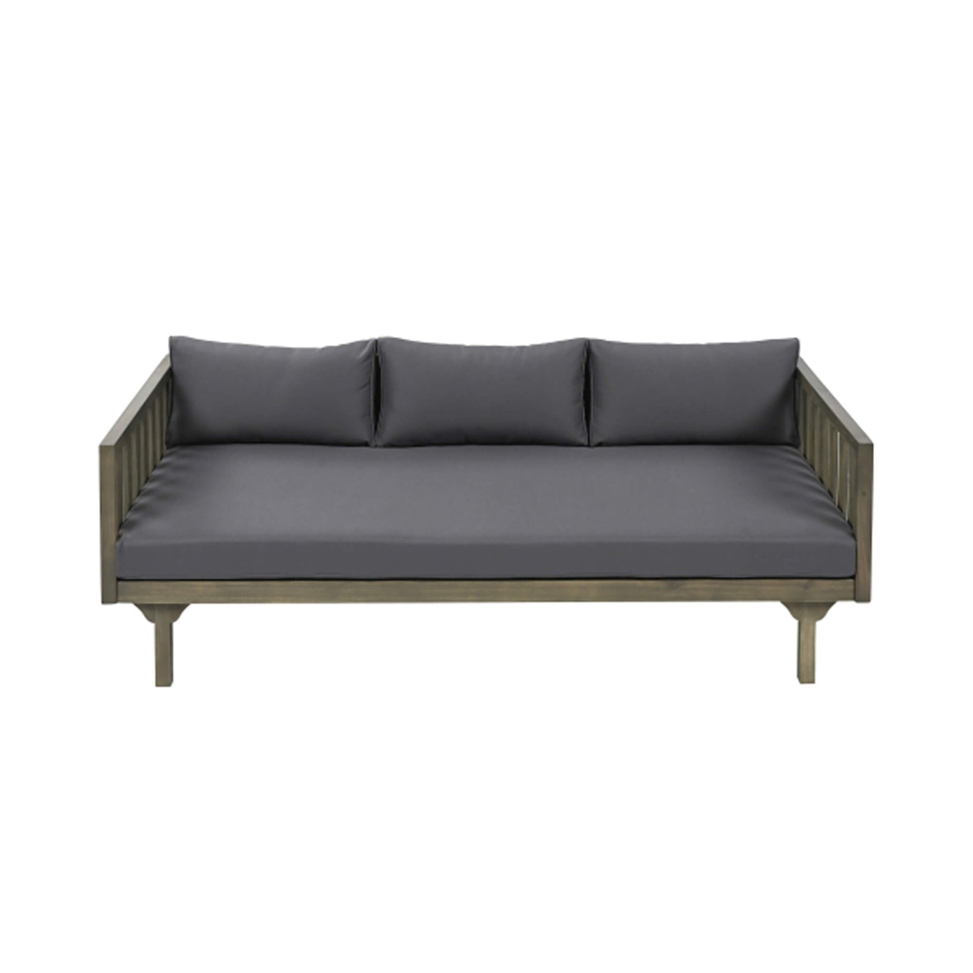 3-Seater Acacia Wood Daybed Sofa With Water-Resistant Cushions (SAK65773)