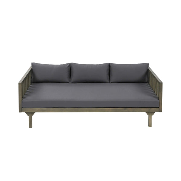 3-Seater Acacia Wood Daybed Sofa With Water-Resistant Cushions (SAK65773)