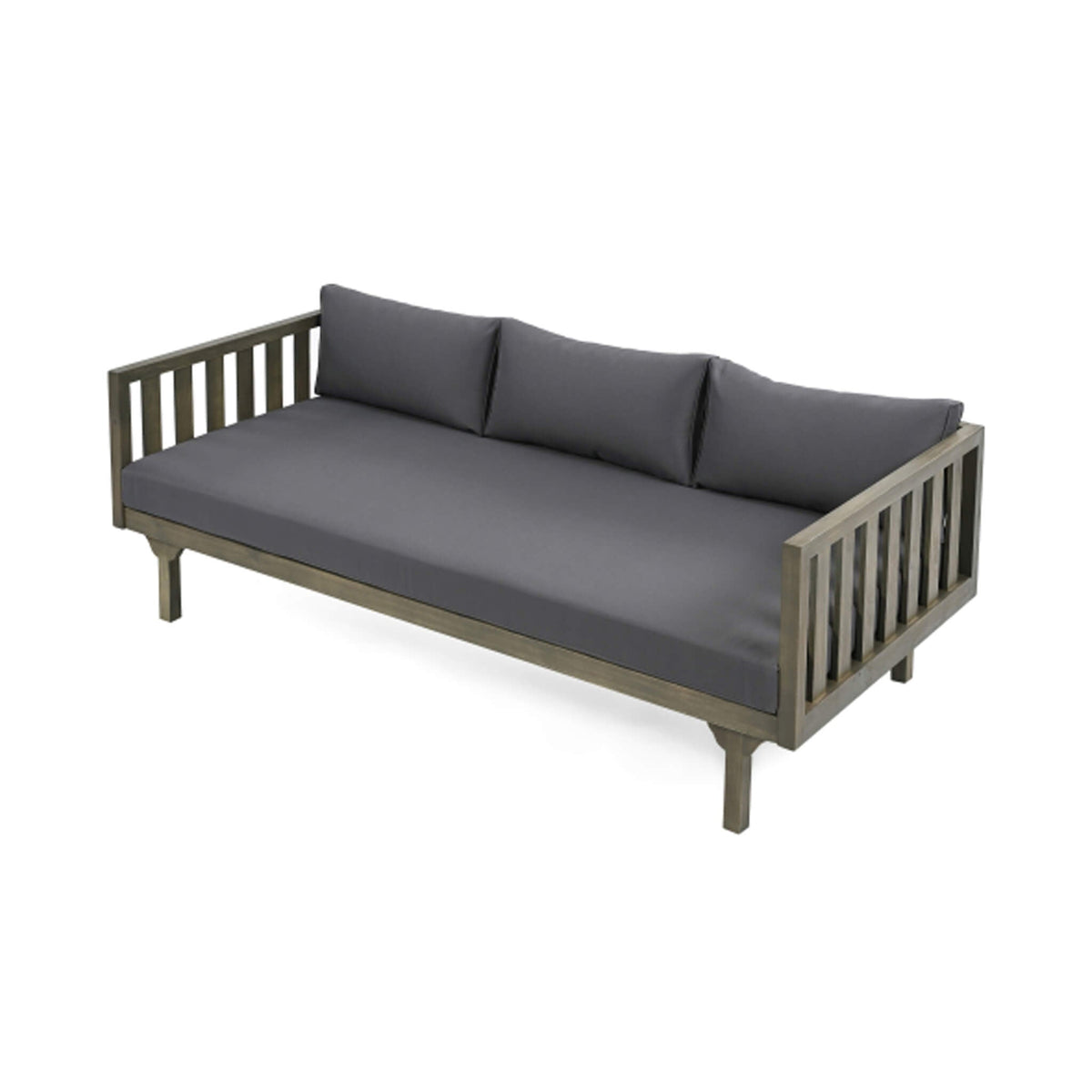 3-Seater Acacia Wood Daybed Sofa With Water-Resistant Cushions (SAK65773)