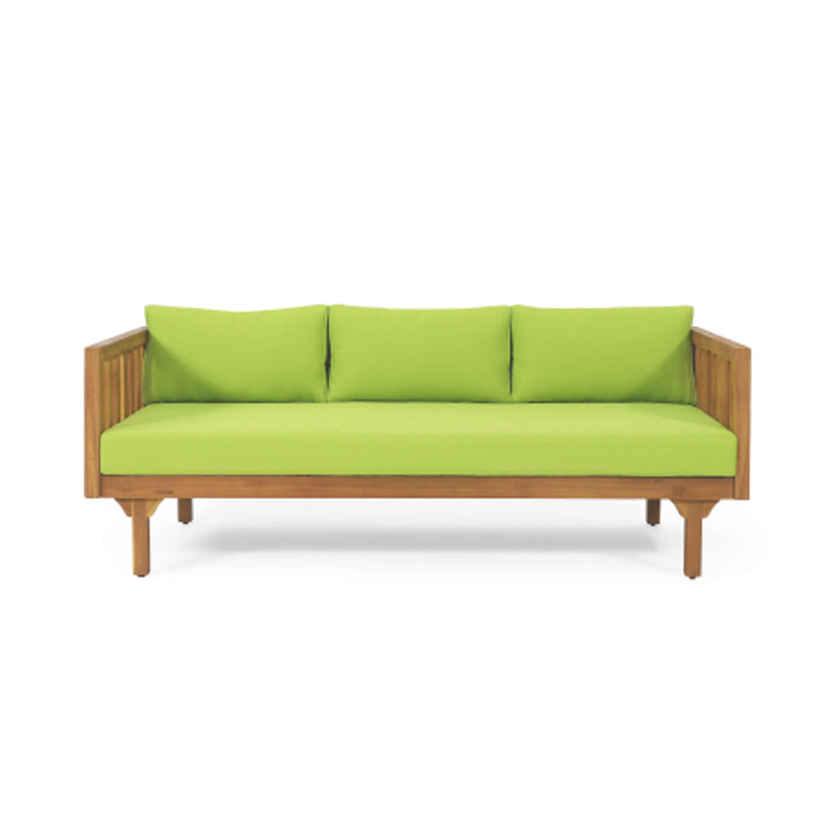 3-Seater Acacia Wood Daybed Sofa With Water-Resistant Cushions (SAK65773)