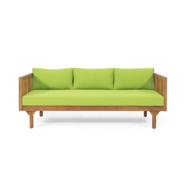 3-Seater Acacia Wood Daybed Sofa With Water-Resistant Cushions (SAK65773)