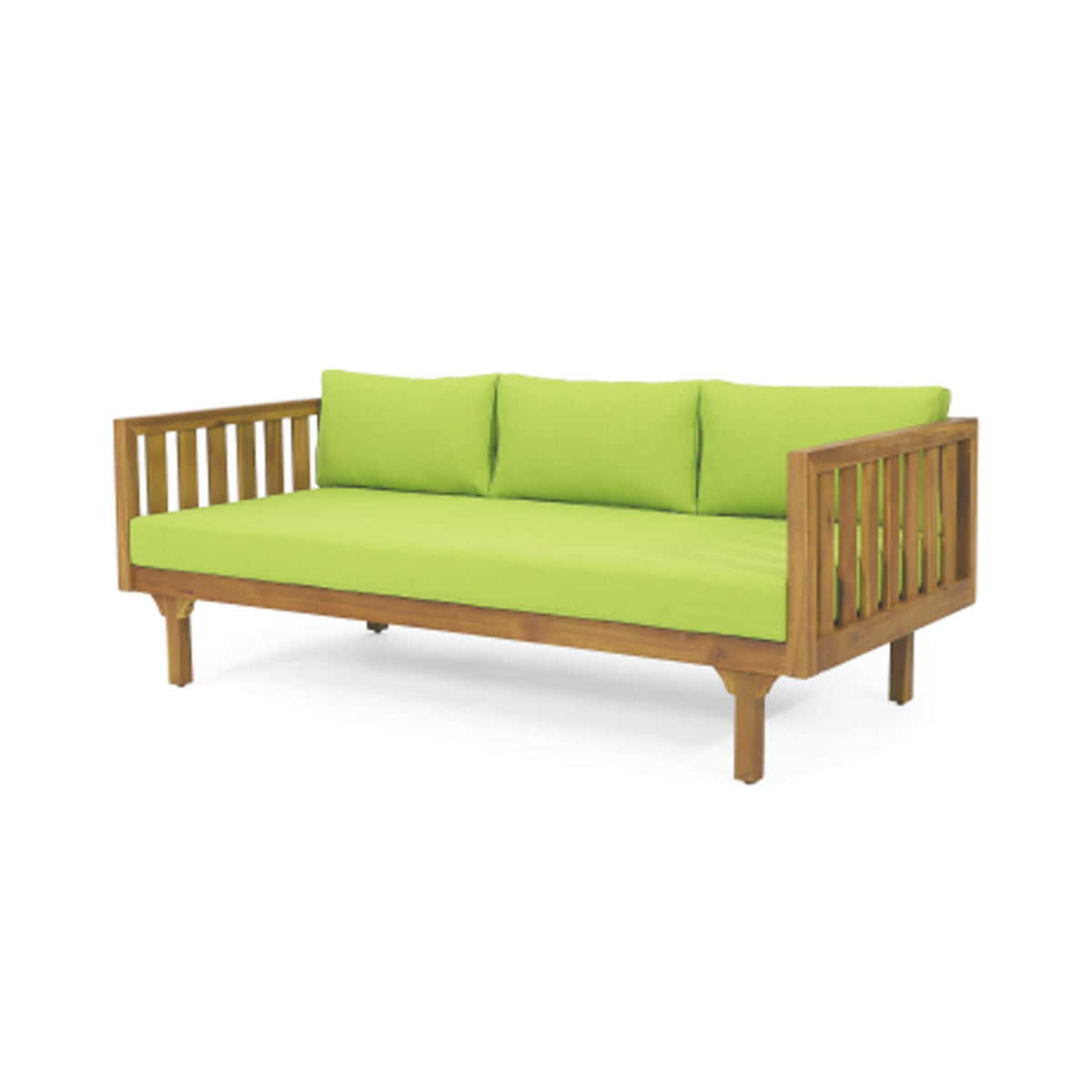 3-Seater Acacia Wood Daybed Sofa With Water-Resistant Cushions (SAK65773)