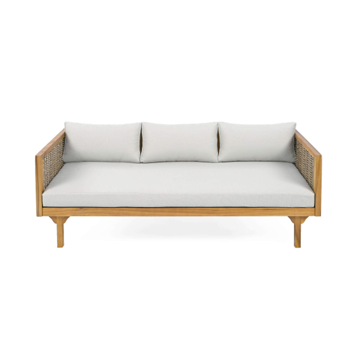 3-Seater Acacia Wood Daybed Sofa With Water-Resistant Cushions (SAK65773)