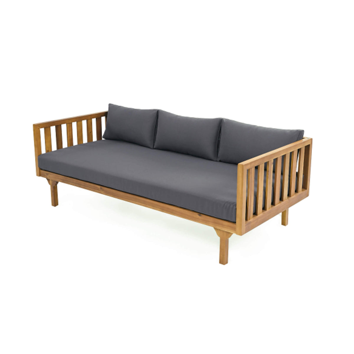 3-Seater Acacia Wood Daybed Sofa With Water-Resistant Cushions (SAK65773)