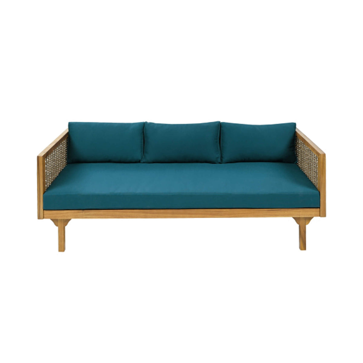 3-Seater Acacia Wood Daybed Sofa With Water-Resistant Cushions (SAK65773)
