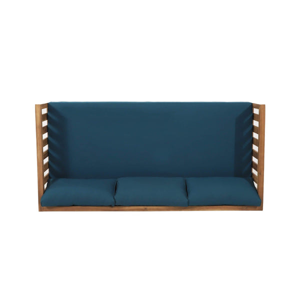 3-Seater Acacia Wood Daybed Sofa With Water-Resistant Cushions (SAK65773)