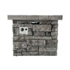 30-Inch Modern Outdoor 40K BTU Steel Frame Propane Fire Table With Lava Rocks (SAK12756)