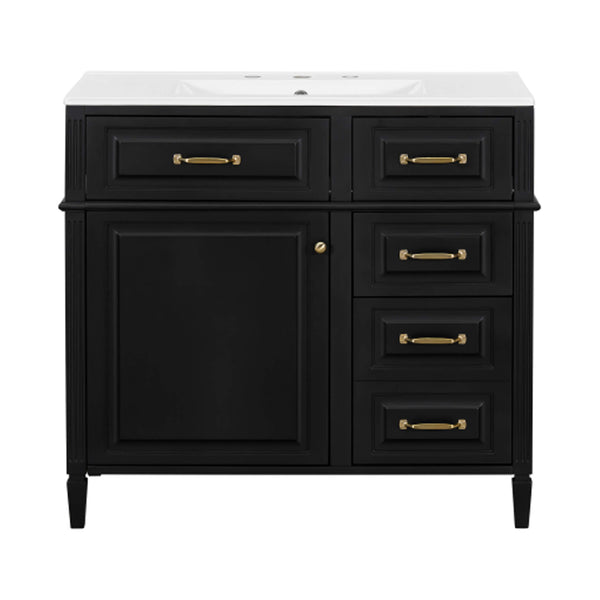 Alora 36-Inch Freestanding Bathroom Vanity With Ceramic Sink And Storage Cabinets [Faucet Not Included] (SAK86310) SAKSBY WHOLESALE