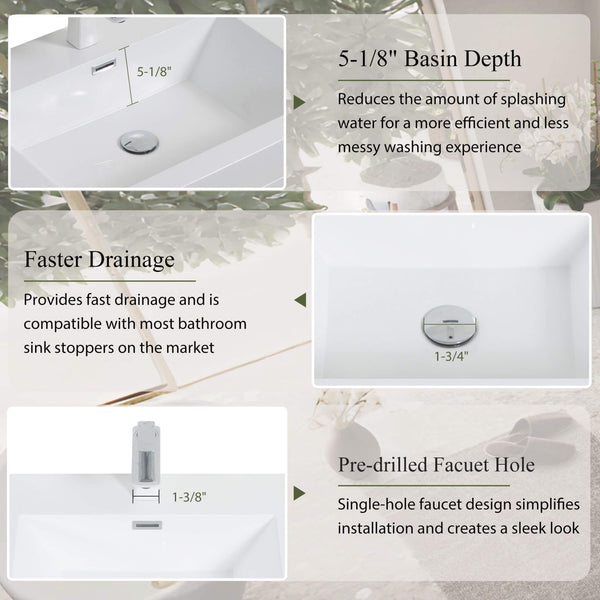 Alora 72-Inch White Freestanding Bathroom Vanity With Sink And Stone Resin Countertop (SAK31520) SAKSBY WHOLESALE