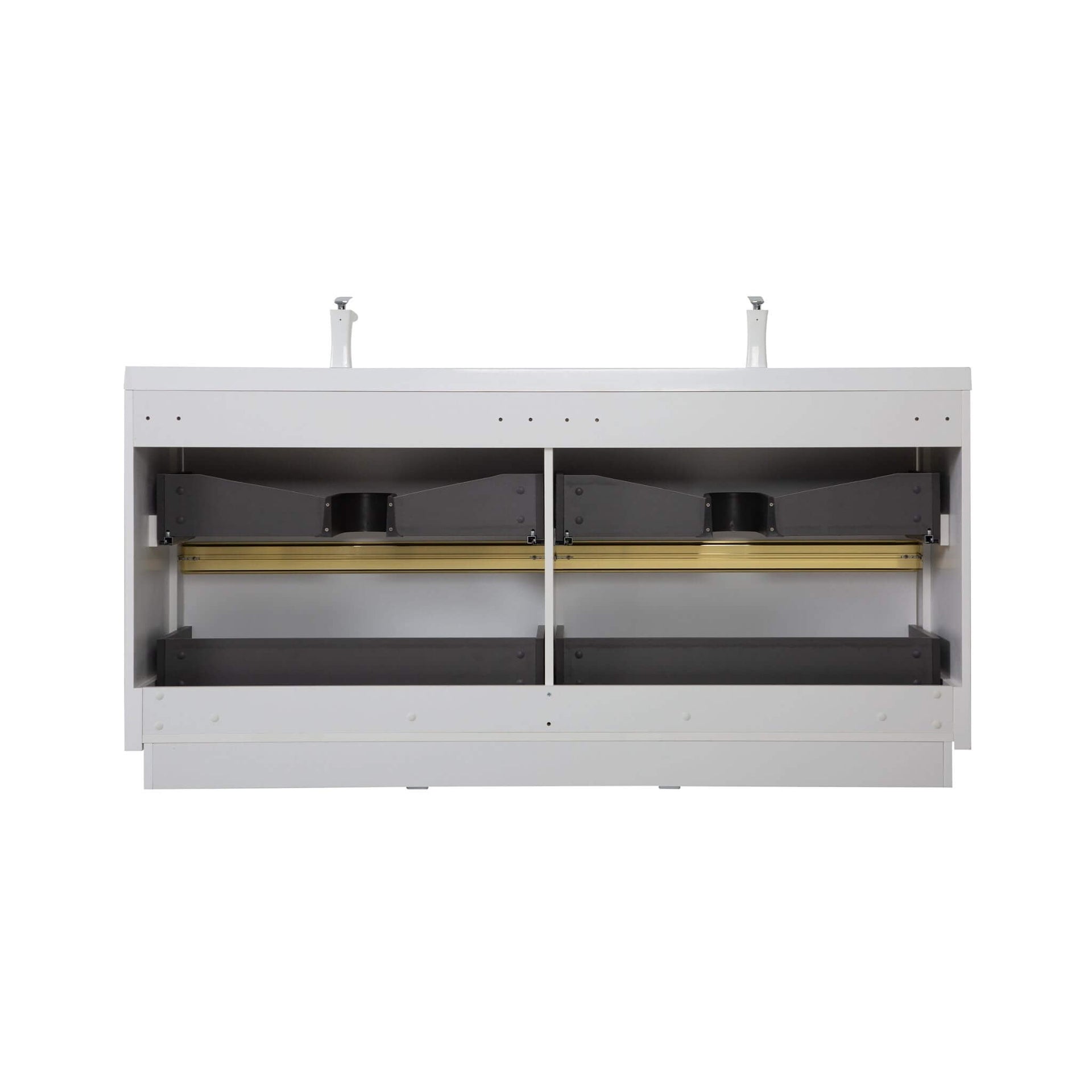 Alora 72-Inch White Freestanding Bathroom Vanity With Sink And Stone Resin Countertop (SAK31520) SAKSBY WHOLESALE