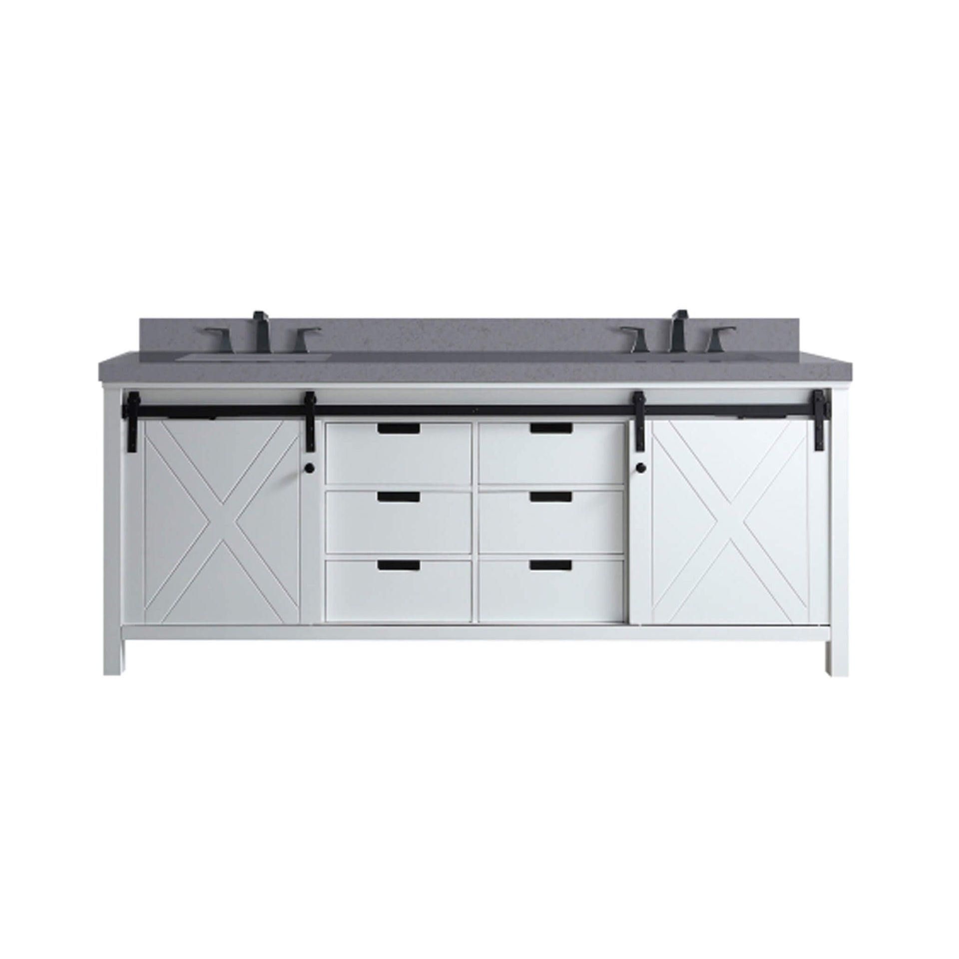 Alora White Bathroom Vanity With Gray Quartz Top And Faucet Set (SAK19470) SAKSBY WHOLESALE