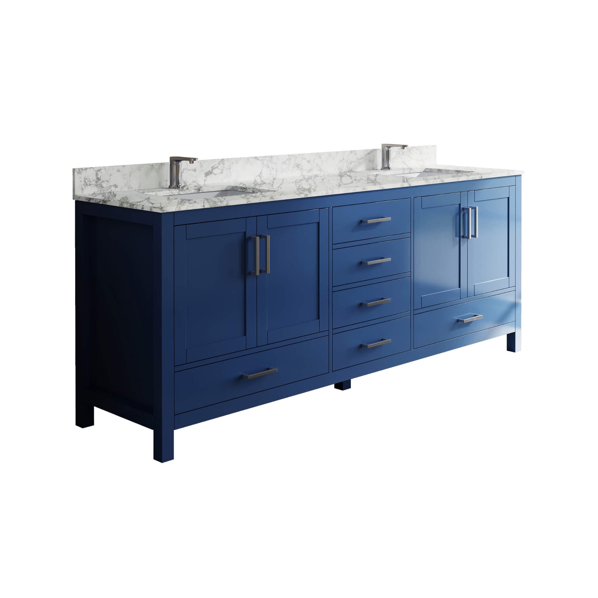 Alora 83-Inch Blue Modern Double Sink Freestanding Bathroom Vanity (SAK19761) SAKSBY WHOLESALE