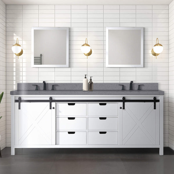 Alora White Bathroom Vanity With Gray Quartz Top And Faucet Set (SAK19470) SAKSBY WHOLESALE