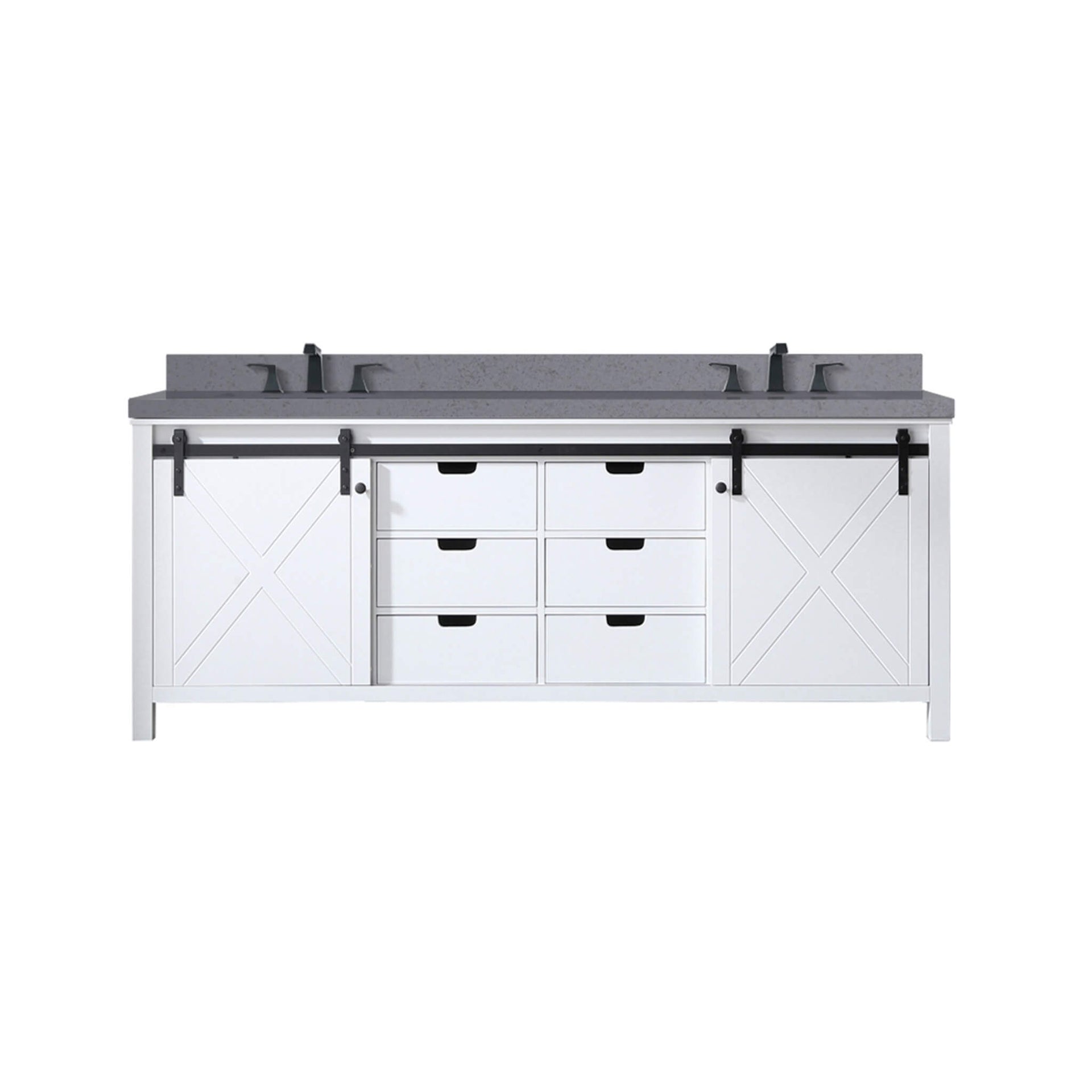 Alora White Bathroom Vanity With Gray Quartz Top And Faucet Set (SAK19470) SAKSBY WHOLESALE