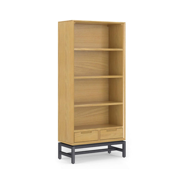 Alora Banting Mid-Century Oak Veneer Bookcase With Adjustable Shelves (SAK35178) SAKSBY WHOLESALE