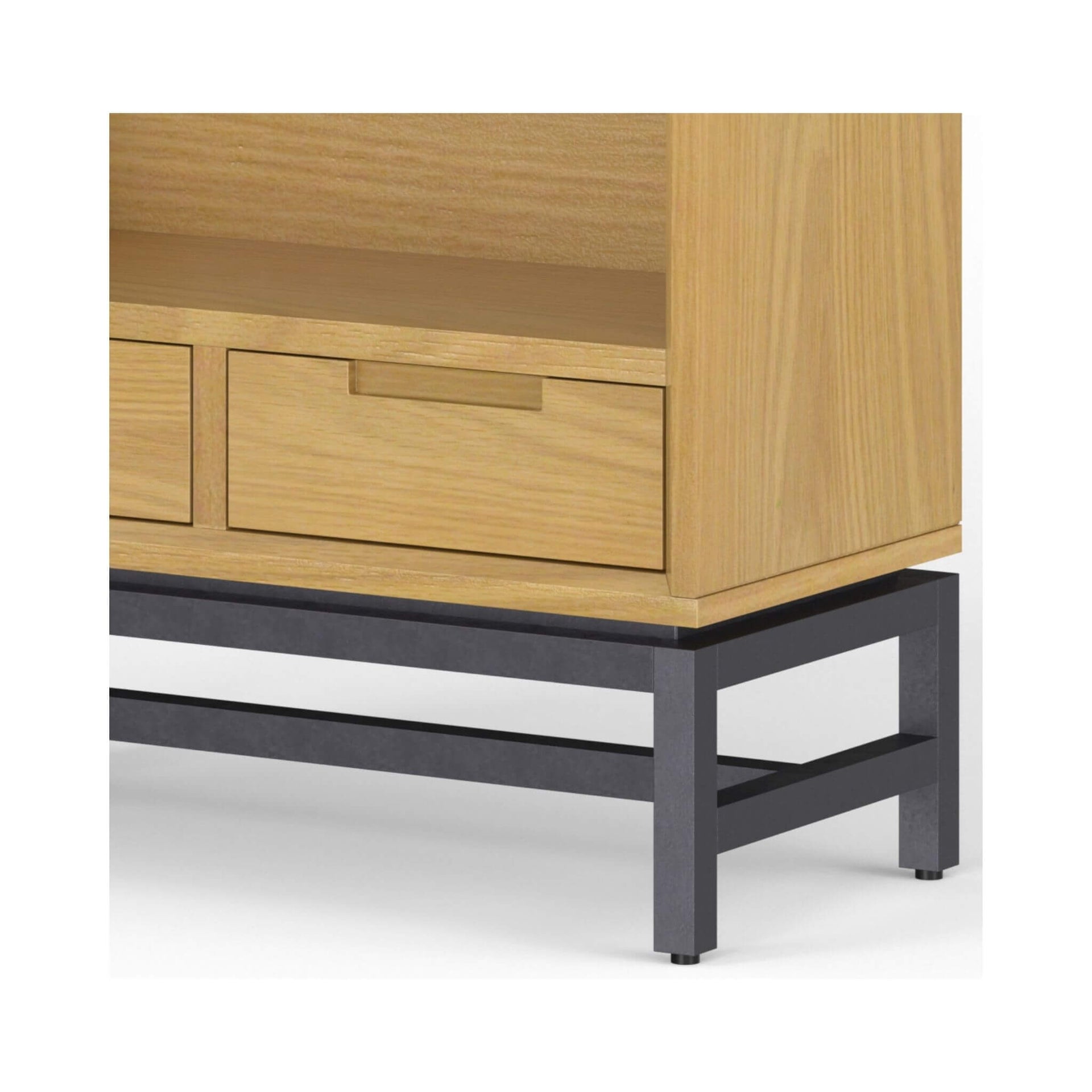 Alora Banting Mid-Century Oak Veneer Bookcase With Adjustable Shelves (SAK35178) SAKSBY WHOLESALE