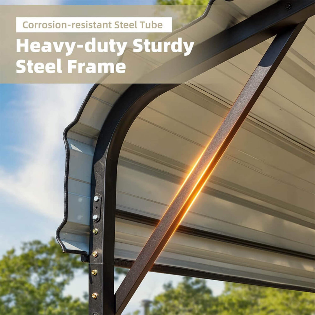 [20X40FT] Extra Large Heavy Duty Four Car Outdoor Metal Carport Canopy For Trucks, Boats And SUVs (SAK29713)