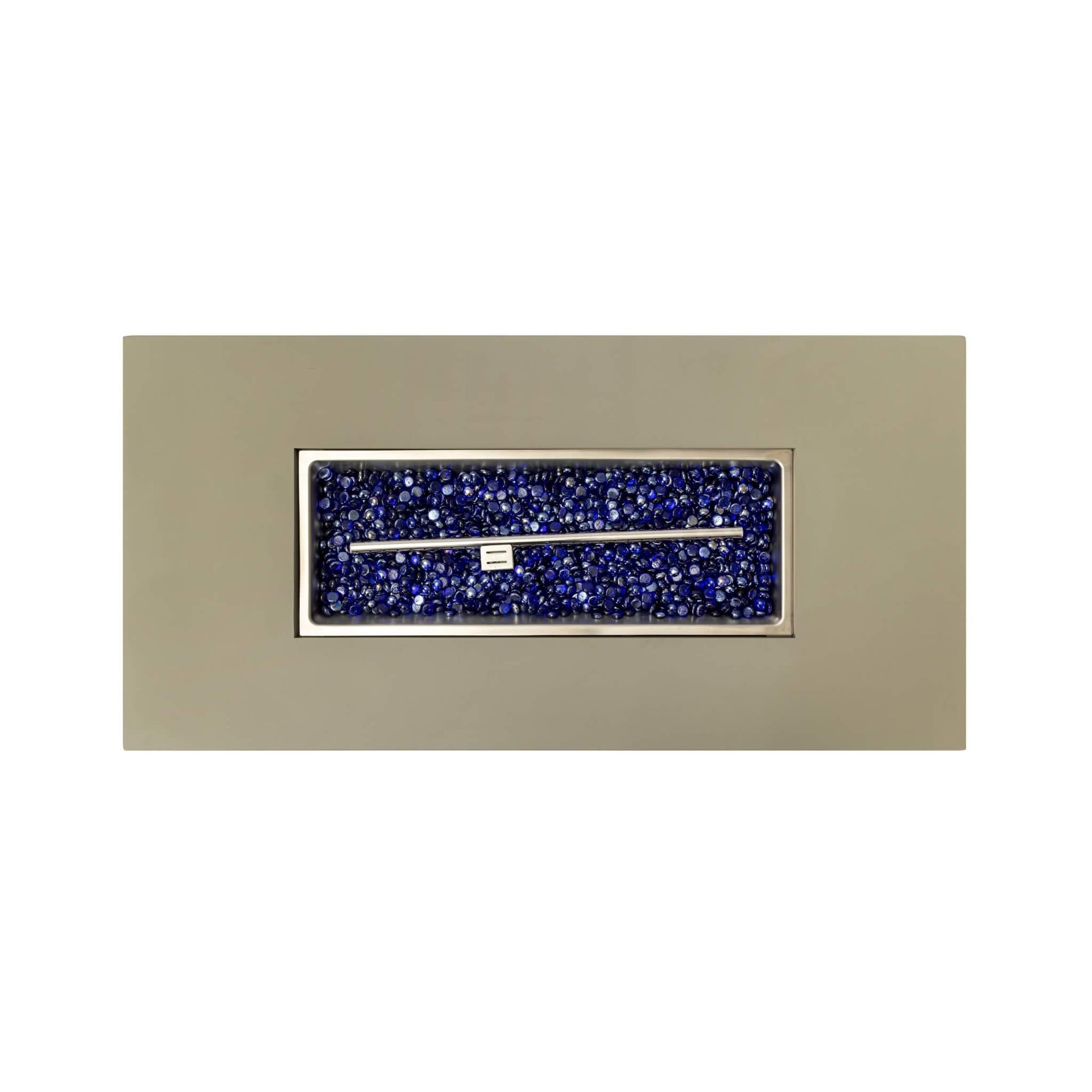 Alora Luxury 48-Inch Outdoor Wood Grain Iron Fire Pit Table With Lava Rocks (SAK37905) SAKSBY WHOLESALE