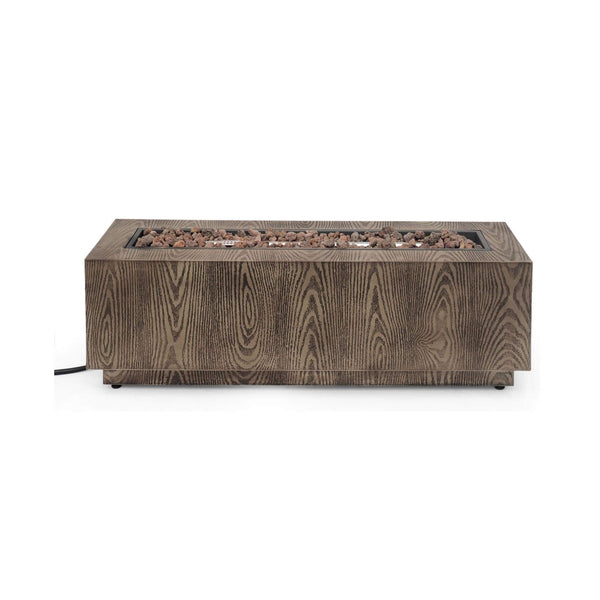 48-Inch Modern 50K BTU Outdoor Rectangular Propane Gas Fire Pit With Lava Rocks (SAK82521)