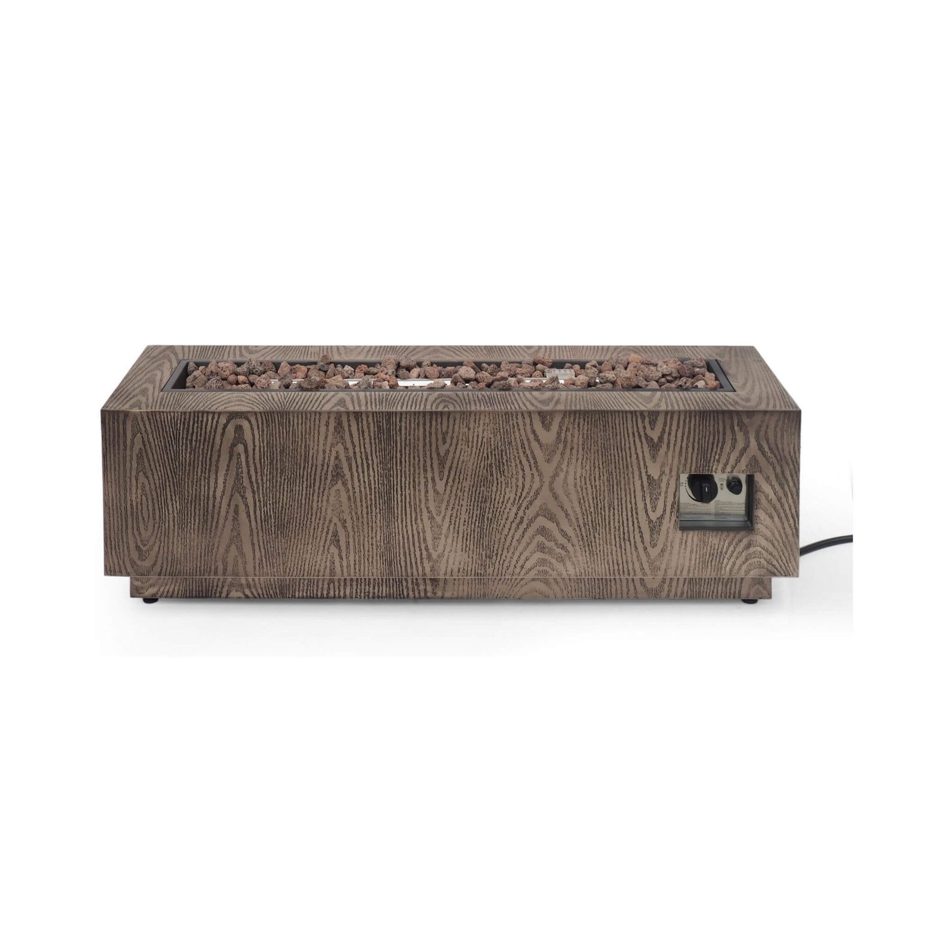48-Inch Modern 50K BTU Outdoor Rectangular Propane Gas Fire Pit With Lava Rocks (SAK82521)