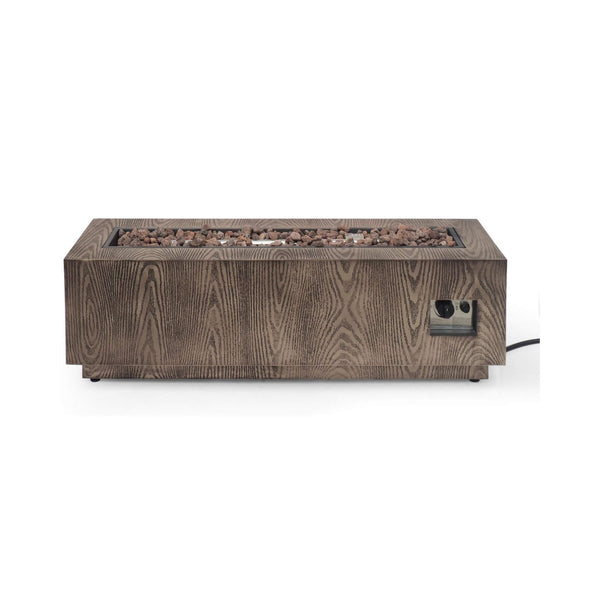 48-Inch Modern 50K BTU Outdoor Rectangular Propane Gas Fire Pit With Lava Rocks (SAK82521)