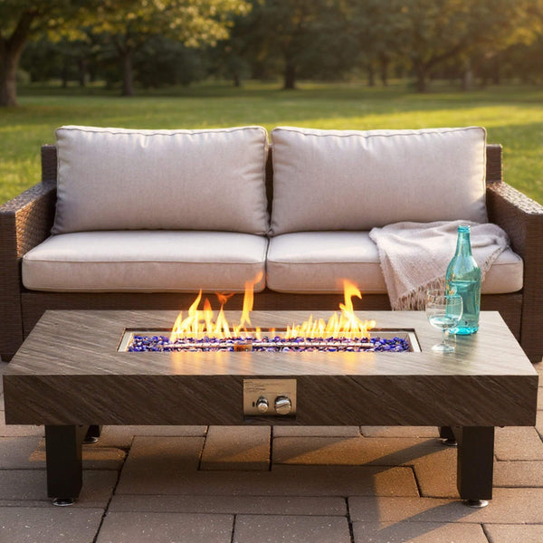 Alora 54-Inch Modern Outdoor Propane Fire Pit Table With Waterproof Cover (SAK42628) SAKSBY WHOLESALE