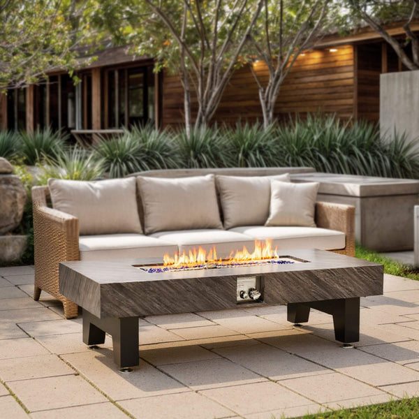 Alora 54-Inch Modern Outdoor Propane Fire Pit Table With Waterproof Cover (SAK42628) SAKSBY WHOLESALE
