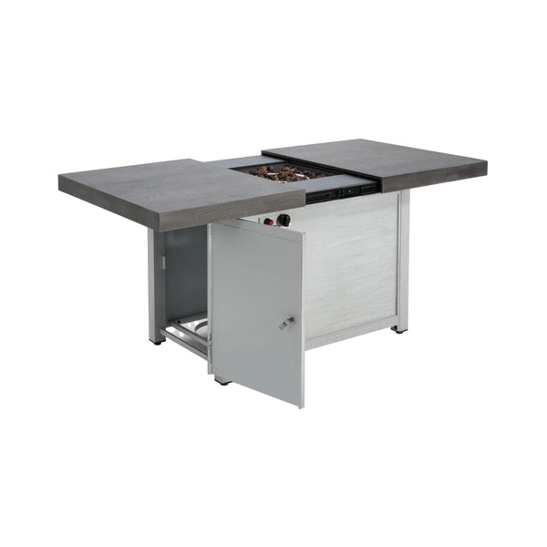 Premium 50K BTU Rectangle Outdoor Aluminum Fire Pit Table (SAK70248)