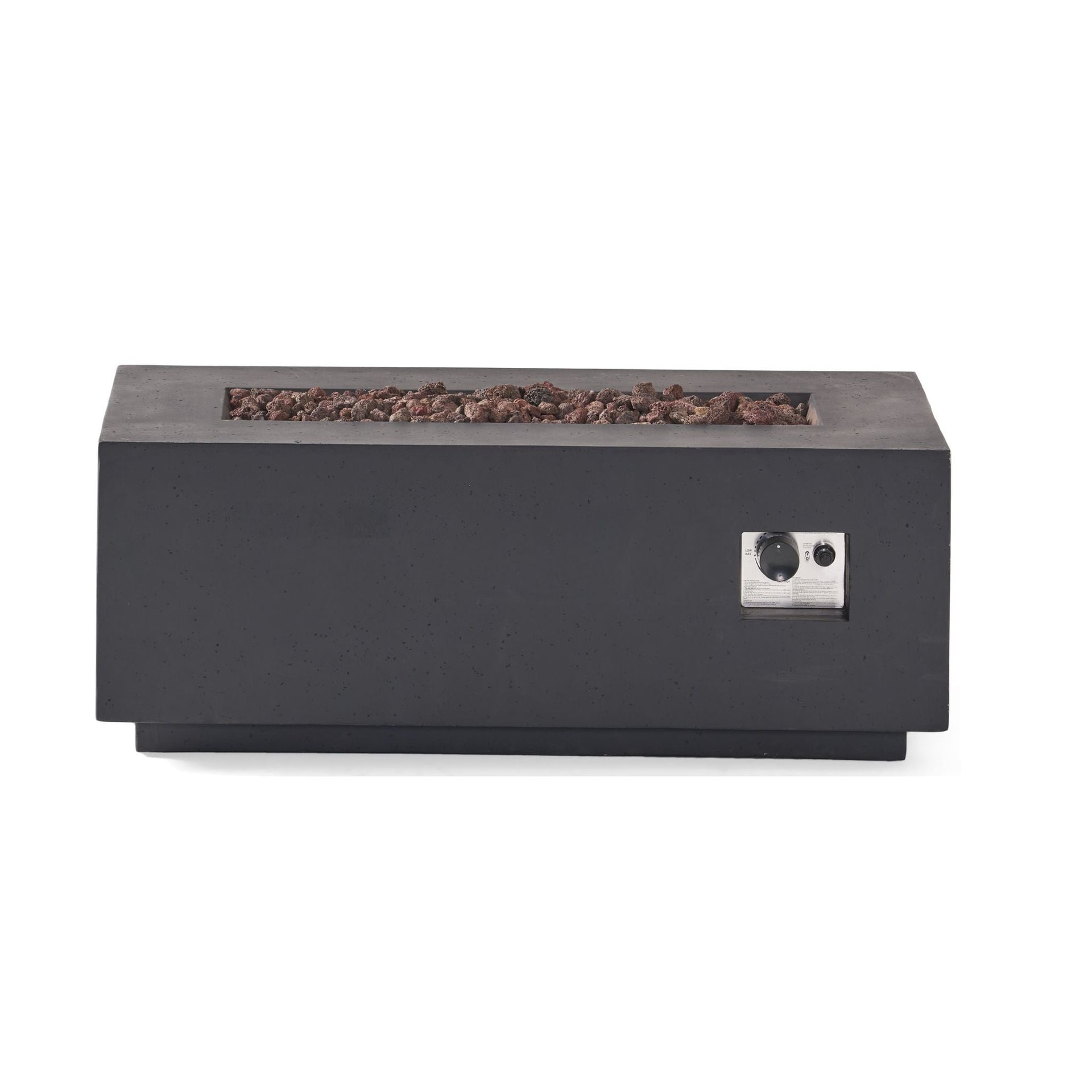 Premium Outdoor Contemporary 40K BTU Rectangular Propane Gas Fire Pit Table (SAK96153)