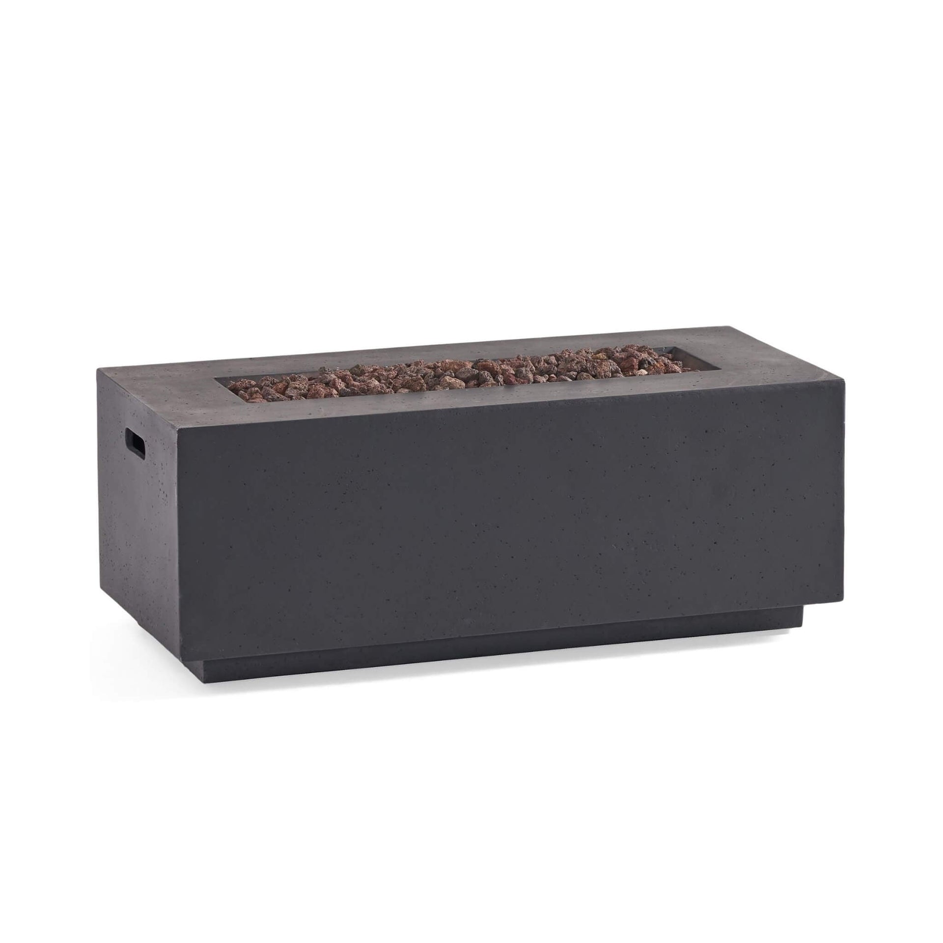 Premium Outdoor Contemporary 40K BTU Rectangular Propane Gas Fire Pit Table (SAK96153)