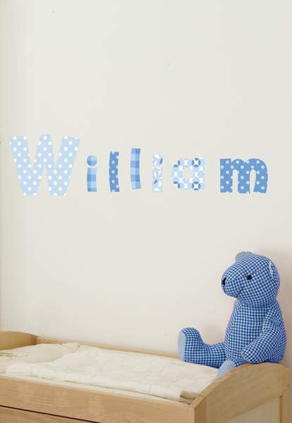 Blue Alphabet Wall Decals