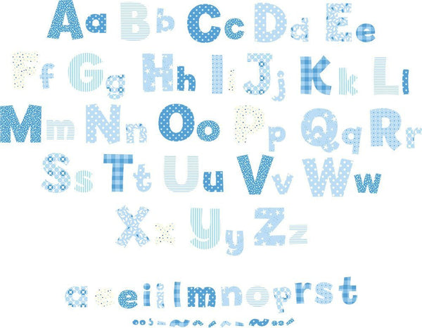 Blue Alphabet Wall Decals