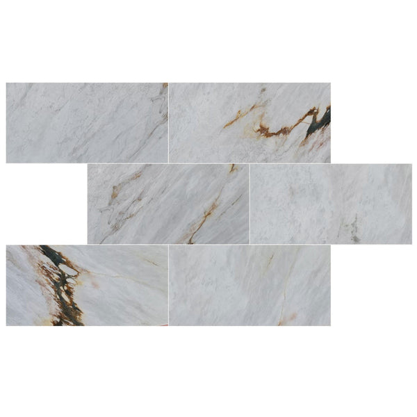 Alpina White Marble Polished Floor and Wall Tile - Large Format - Livfloors Collection