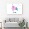 Wedding Guest Book Alternative - Watercolor States - 16x20