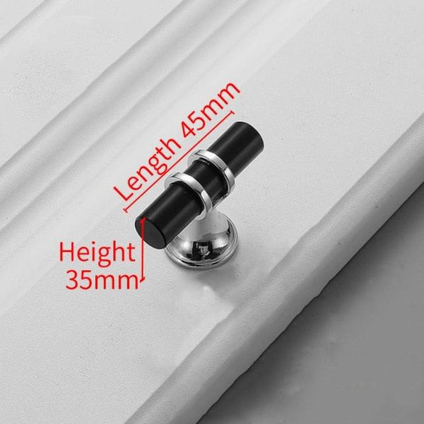 Aluminum Alloy Black Gold Door Handle Wardrobe Kitchen Cabinet Drawer Solid Handle Furniture Handle European Modern Hardware Modern Furniture Cupboard Door Drawer Handles