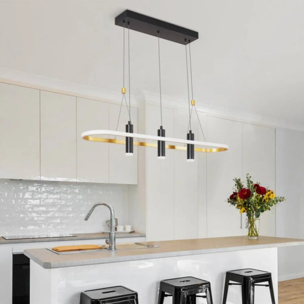 Aluminum Kitchen Island Pendant Lights with 4 LED Lamps
