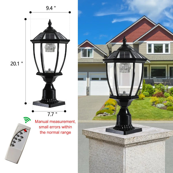 Aluminum Solar Lights Lanterns LED 2-Pack for Outdoor Pathways and Gardens