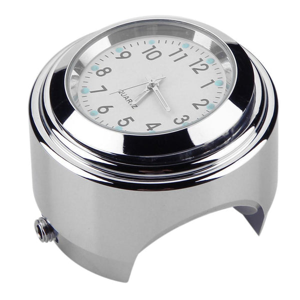 Aluminum Waterproof 22/25mm Motorcycle Handlebar Mount Dial Clock Motorcycle Handlebar Mount Clock Waterproof Handlebar Dial Clock Watch Quartz Clock Watch for Harley Motorcycle Accessories