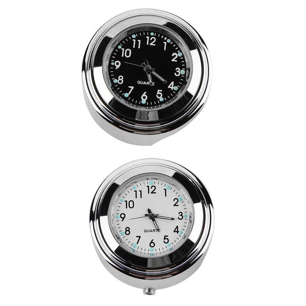 Aluminum Waterproof 22/25mm Motorcycle Handlebar Mount Dial Clock Motorcycle Handlebar Mount Clock Waterproof Handlebar Dial Clock Watch Quartz Clock Watch for Harley Motorcycle Accessories