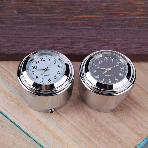 Aluminum Waterproof 22/25mm Motorcycle Handlebar Mount Dial Clock Motorcycle Handlebar Mount Clock Waterproof Handlebar Dial Clock Watch Quartz Clock Watch for Harley Motorcycle Accessories