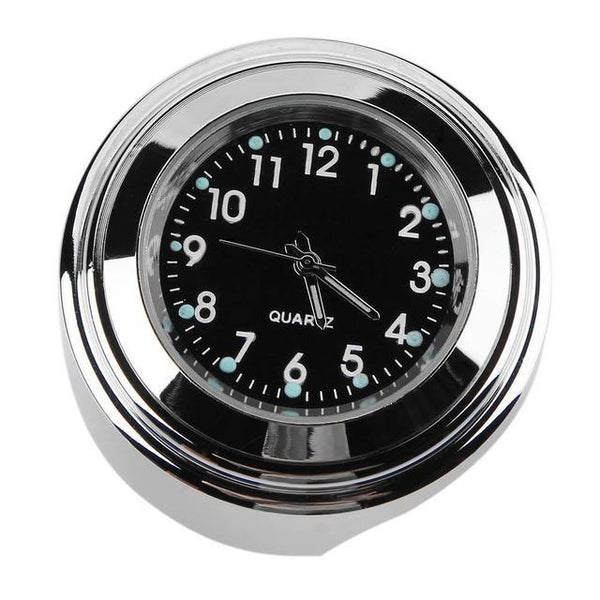 Aluminum Waterproof 22/25mm Motorcycle Handlebar Mount Dial Clock Motorcycle Handlebar Mount Clock Waterproof Handlebar Dial Clock Watch Quartz Clock Watch for Harley Motorcycle Accessories