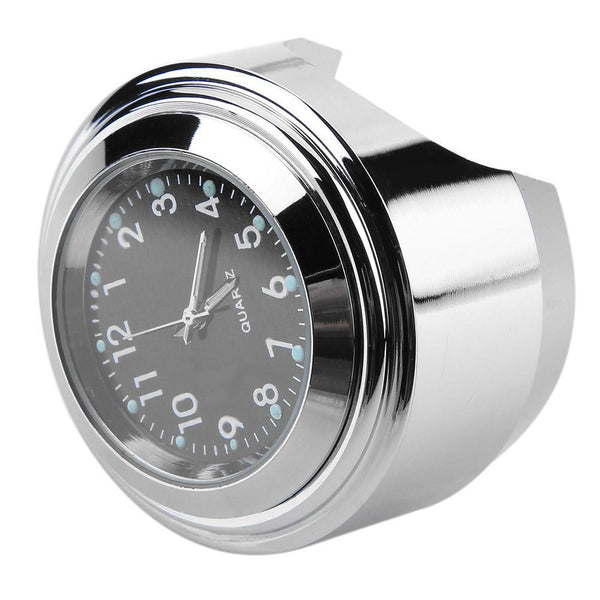 Aluminum Waterproof 22/25mm Motorcycle Handlebar Mount Dial Clock Motorcycle Handlebar Mount Clock Waterproof Handlebar Dial Clock Watch Quartz Clock Watch for Harley Motorcycle Accessories