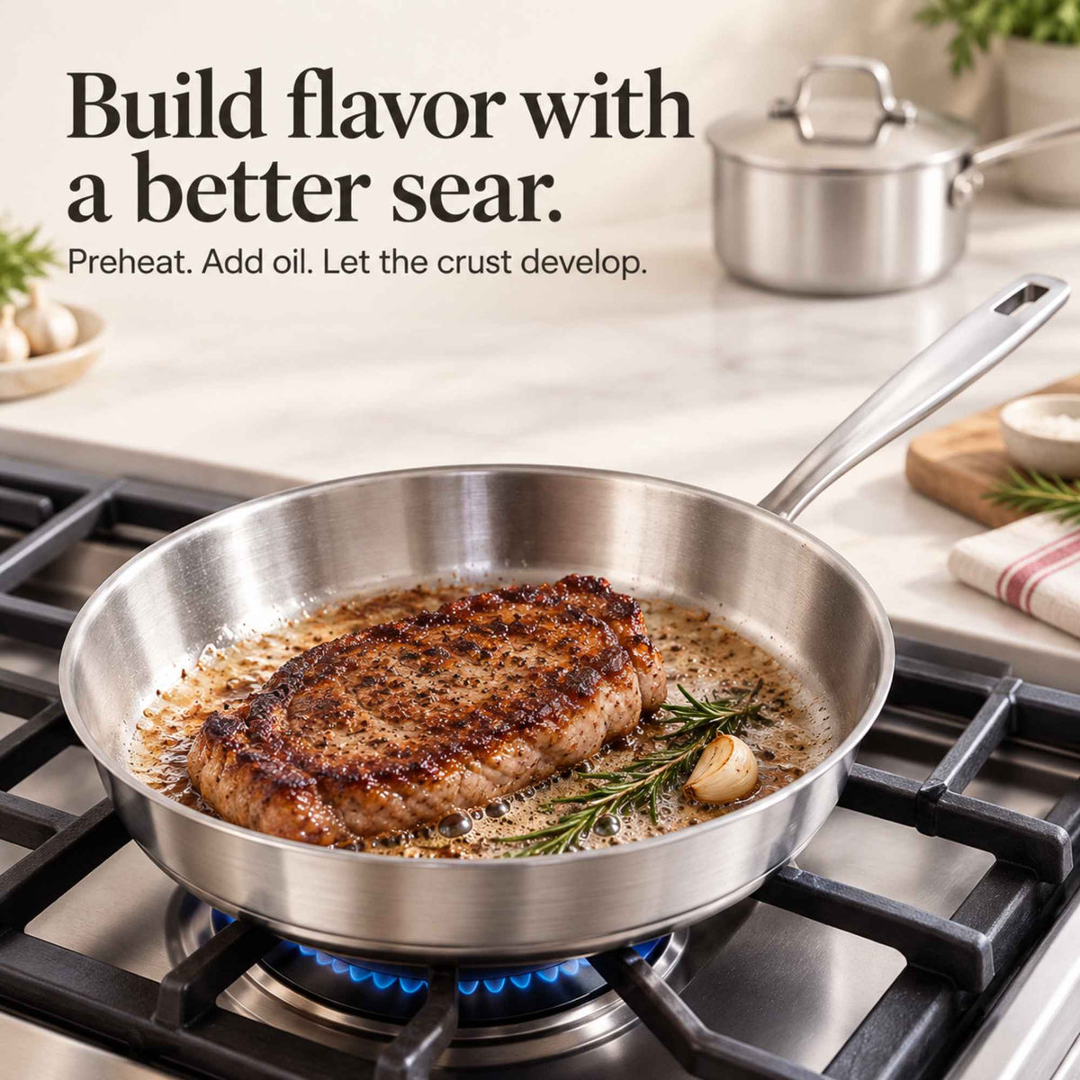 5-Ply Stainless Cookware Set, 5-Piece