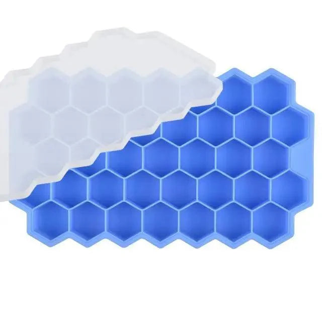 Amazing Honeycomb Ice Cube Trays Reusable Silicone Ice cube Mold Free Ice maker with Removable Lids