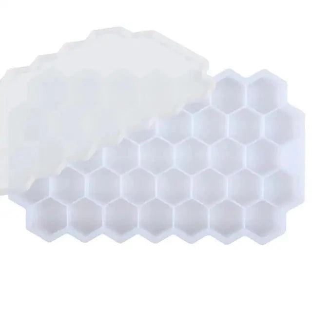 Amazing Honeycomb Ice Cube Trays Reusable Silicone Ice cube Mold Free Ice maker with Removable Lids