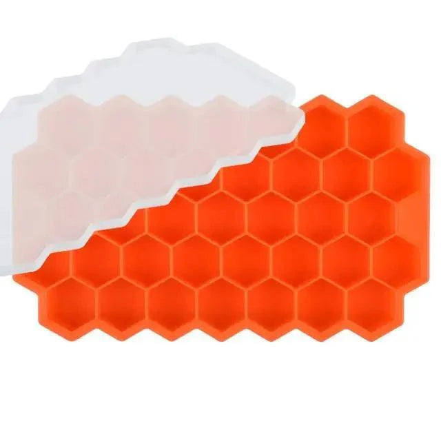 Amazing Honeycomb Ice Cube Trays Reusable Silicone Ice cube Mold Free Ice maker with Removable Lids