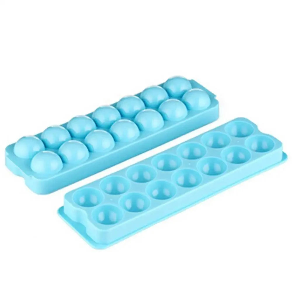 Amazing Plastic Molds Ice Tray 14 Grid 3D Round Ice Molds Home Bar Party Use Round Ball Ice Cube Makers Kitchen Ice Cream Moulds