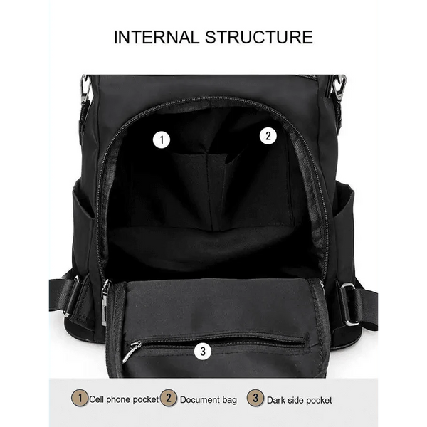 Amaznig Anti-theft Backpack In Waterproof Fabric Large Shoulder Bag With Large Capacity For Women And Men