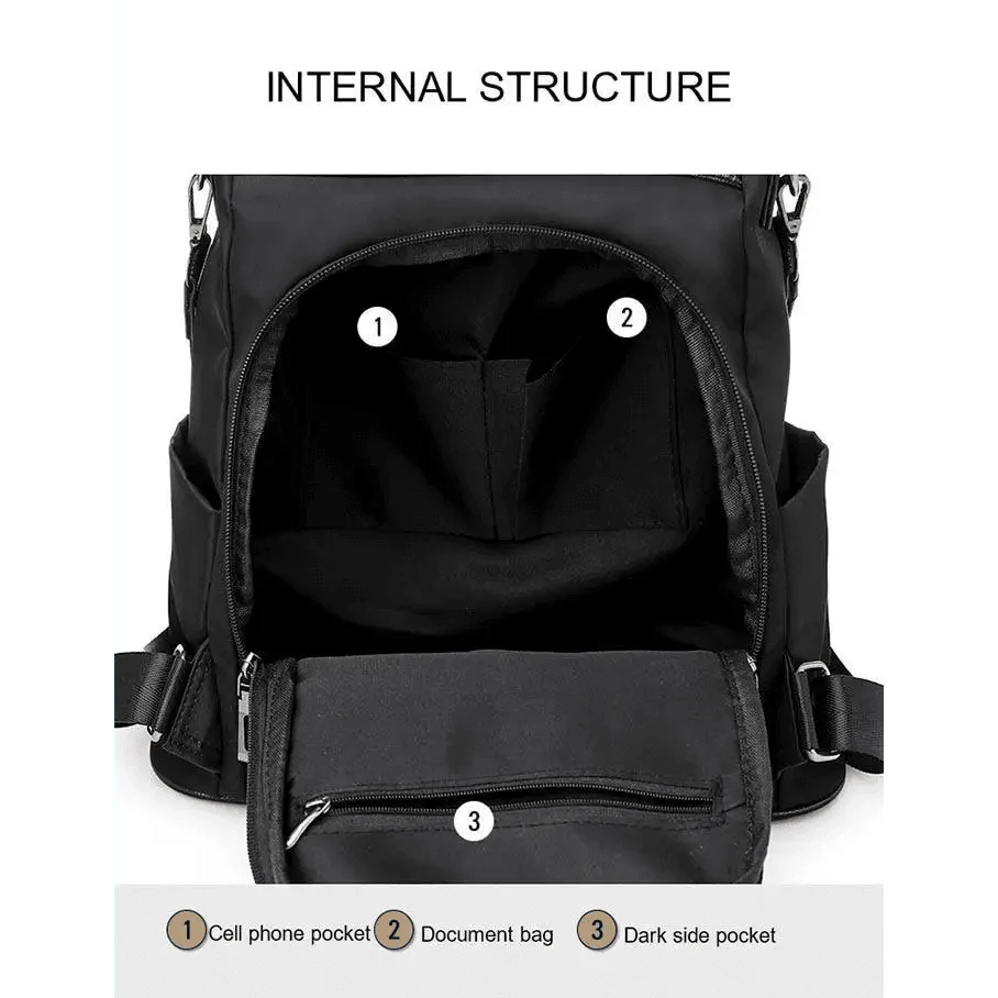 Amaznig Anti-theft Backpack In Waterproof Fabric Large Shoulder Bag With Large Capacity For Women And Men